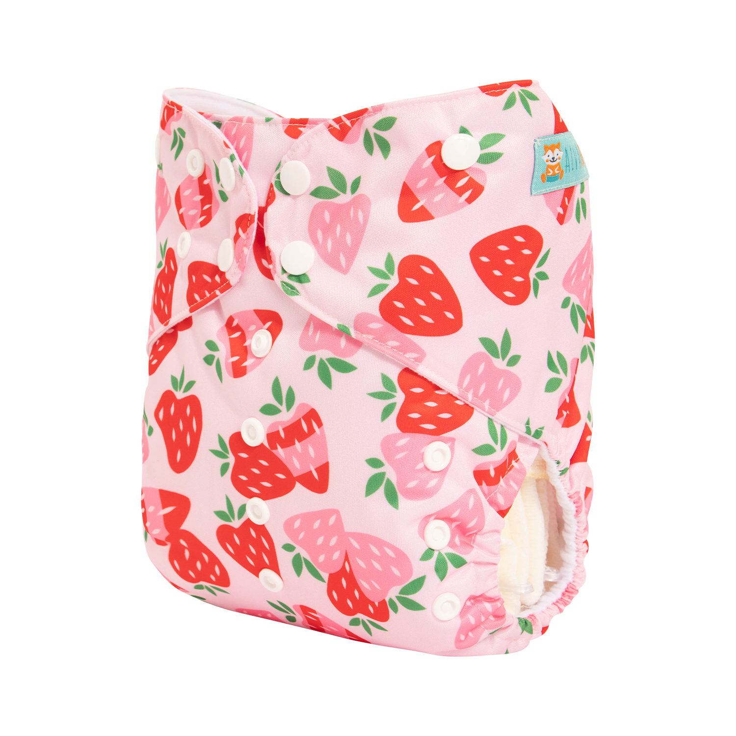 ALVABABY Big Size Cloth Diaper | Adjustable & Leakproof (Strawberry, ZH037A)