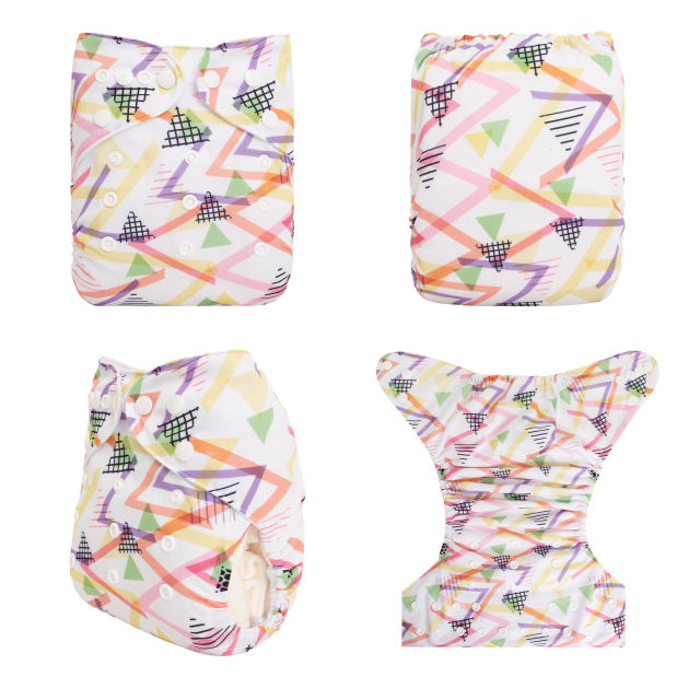 ALVABABY One Size Print Pocket Cloth Diaper-(H427A)