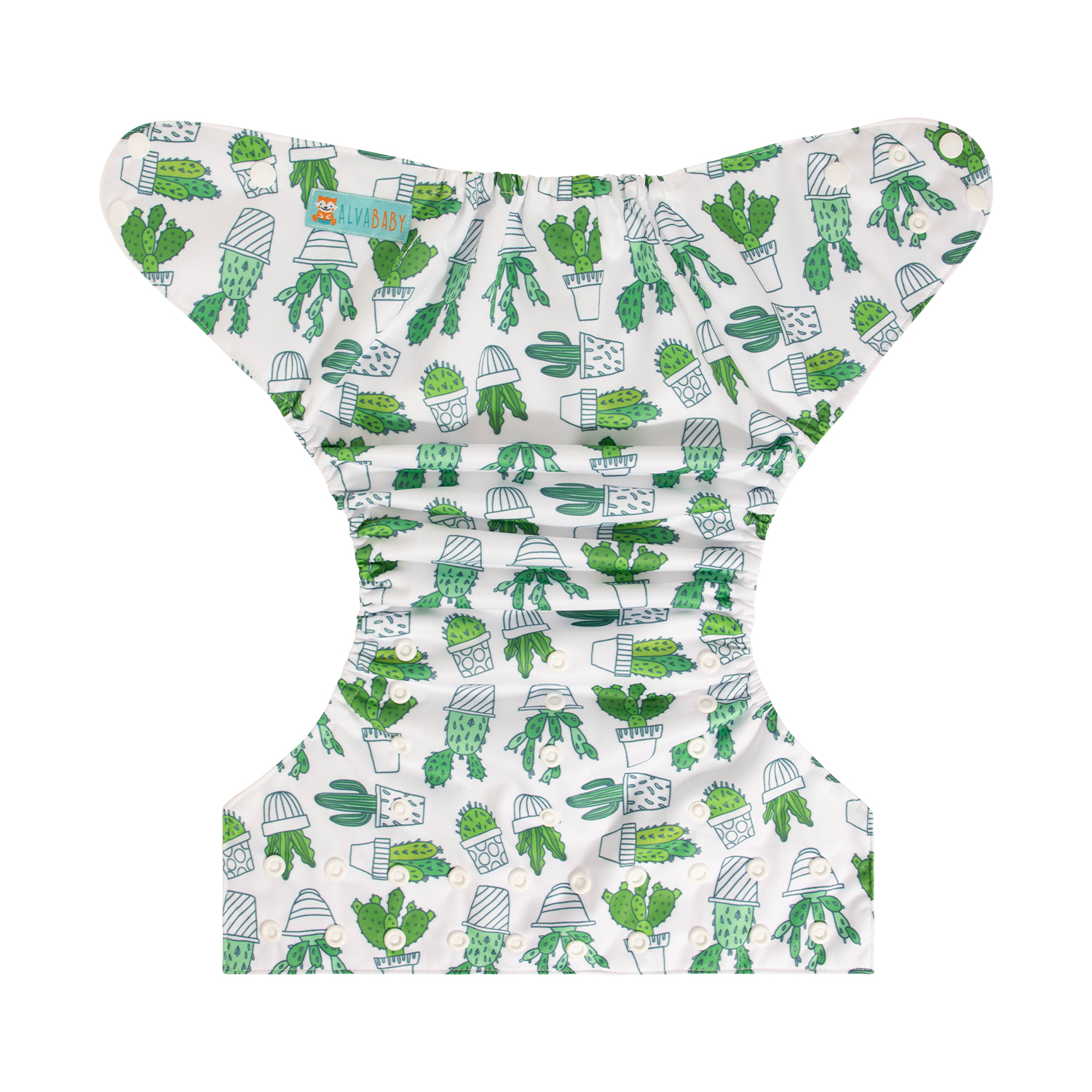ALVABABY Big Size Cloth Diaper | Adjustable & Leakproof (Cactus, ZH134A)