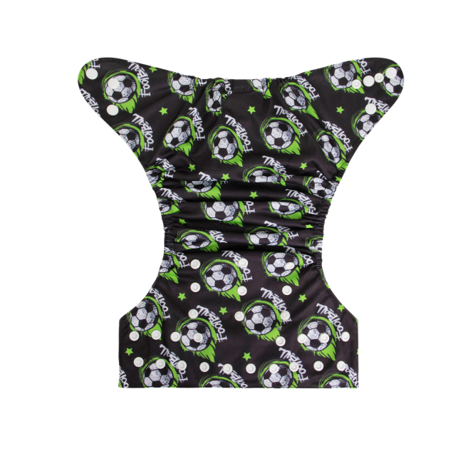 ALVABABY One Size Print Pocket Cloth Diaper-Football(H426A)