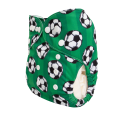 ALVABABY One Size Print Pocket Cloth Diaper-Football (H423A)
