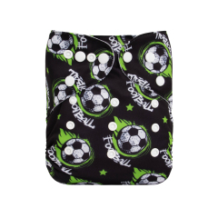 ALVABABY One Size Print Pocket Cloth Diaper-Football(H426A)