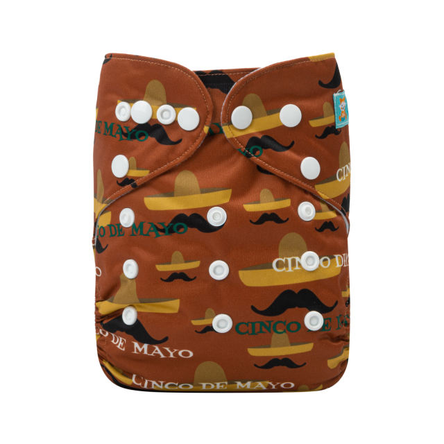 ALVABABY  One Size  Printed Cloth Diaper
