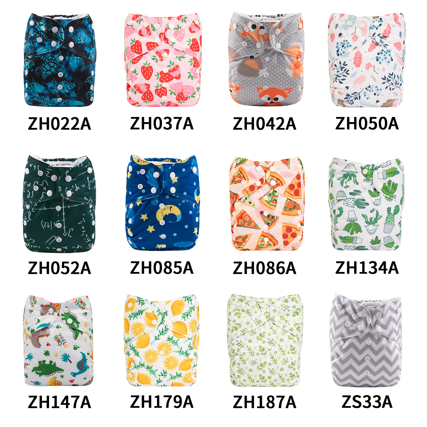 (Various Patterns) Big Size Pocket Cloth Diaper with 4-layer Microfiber Insert for Toddlers
