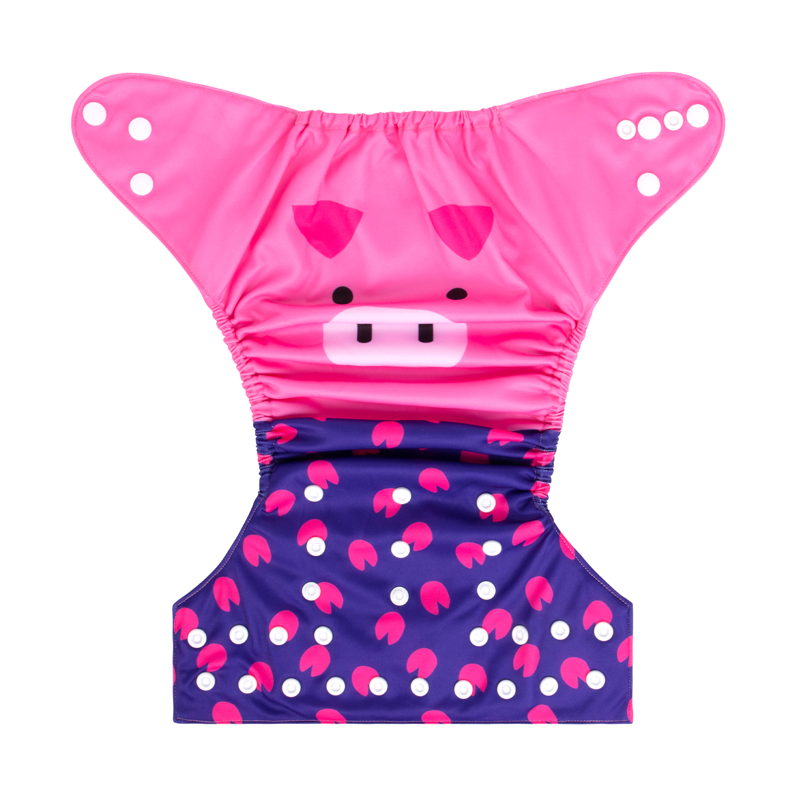 ALVABABY Positioning Cloth Diaper - One Size Adjustable Washable & Reusable Diaper for Babies and Toddlers (Pig, YDP177A)