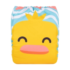 ALVABABY One Size Positioning Printed Cloth Diaper-Duck(YDP174A)