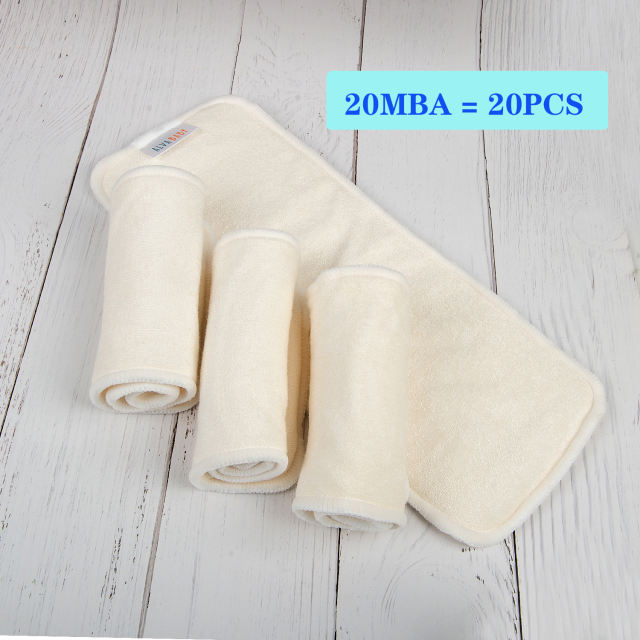 (Multi-packs) One Size 4-layer Bamboo&Microfiber Insert