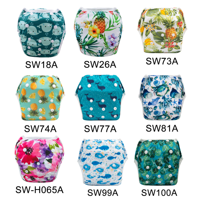 (Multi-Packs) One Size Printed Swim Diaper