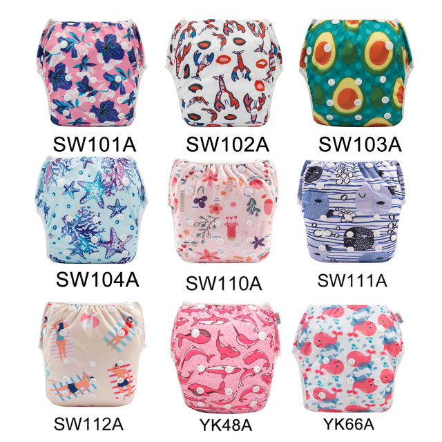 (Multi-Packs) One Size Printed Swim Diaper