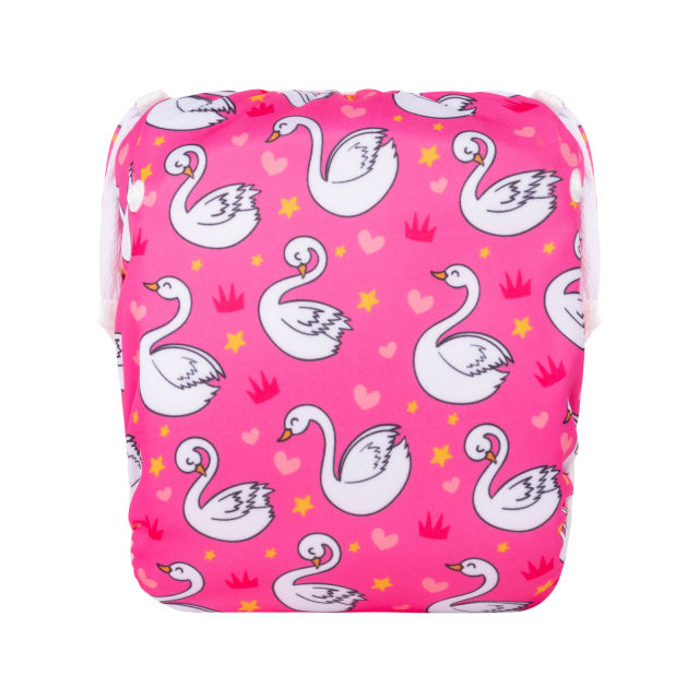 ALVABABY One Size Positioning  Printed Swim Diaper -Swan(SWD92A)