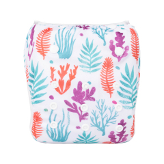 ALVABABY One Size Positioning  Printed Swim Diaper -Coral(SWD93A)