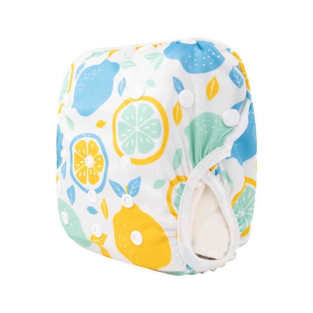 ALVABABY One Size Printed Swim Diaper- Lemon  (SW115A)