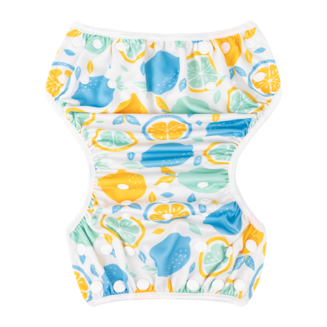 ALVABABY One Size Printed Swim Diaper- Lemon  (SW115A)