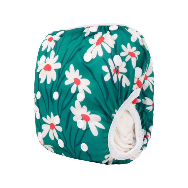 ALVABABY One Size Printed Swim Diaper- Flowers  (SW114A)