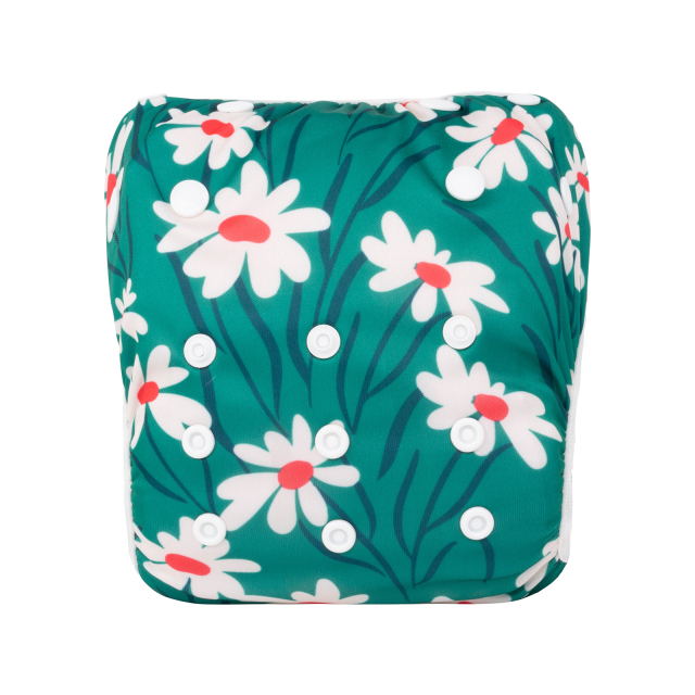 ALVABABY One Size Printed Swim Diaper- Flowers  (SW114A)