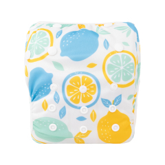 ALVABABY One Size Printed Swim Diaper- Lemon  (SW115A)