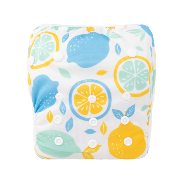 ALVABABY One Size Printed Swim Diaper- Lemon  (SW115A)