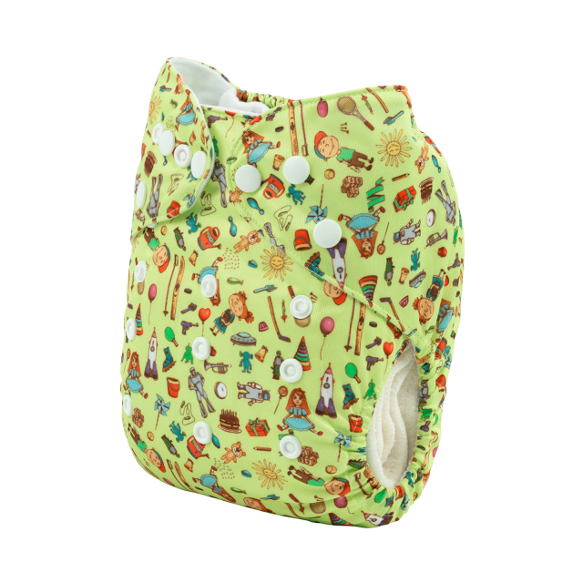 ALVABABY One Size Print Pocket Cloth Diaper-(H392A)