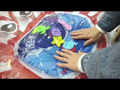 (Facebook live) ALVABABAY Crab Inflatable Water Mat Baby Water Play Mat for Infants and Toddlers Baby Toys-WPZ01