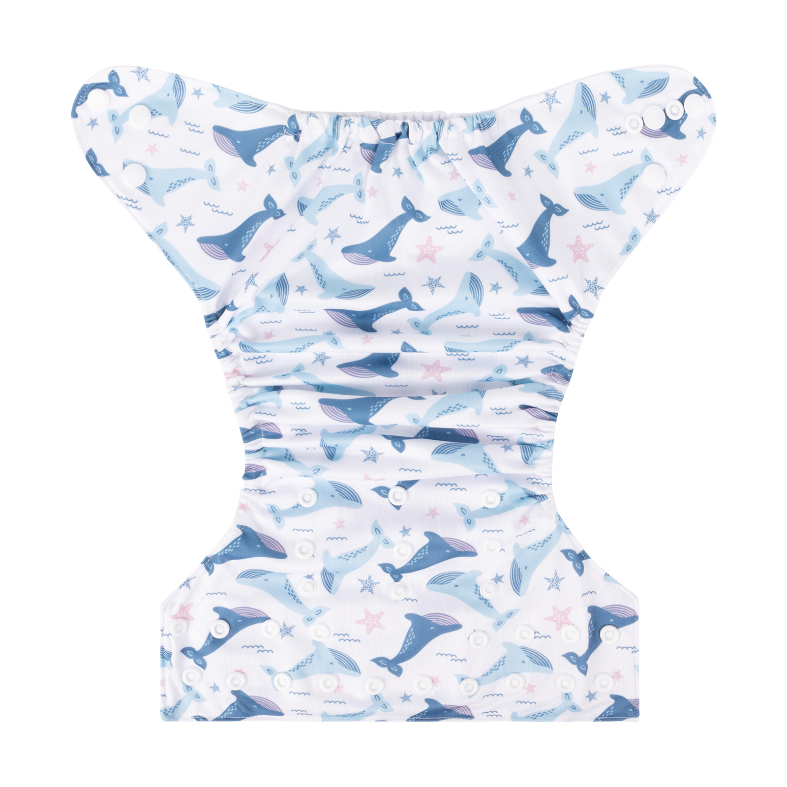 ALVABABY Positioning Cloth Diaper - One Size Adjustable Washable & Reusable Diaper for Babies and Toddlers  (Dolphin, YDP181A)