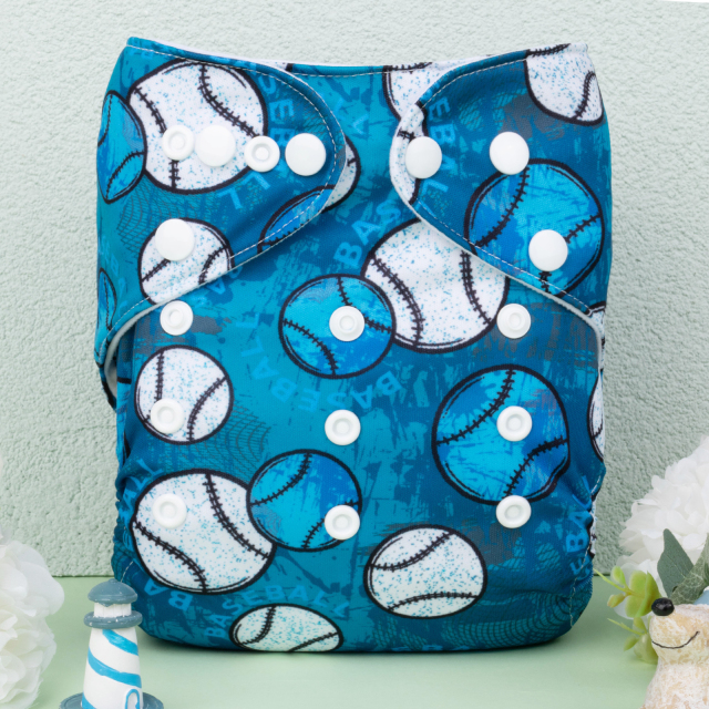 ALVABABY One Size Print Pocket Cloth Diaper-(H429A)