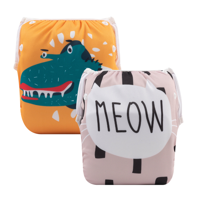 (Facebook live)ALVABABY 2PCS Printed Swim Diapers