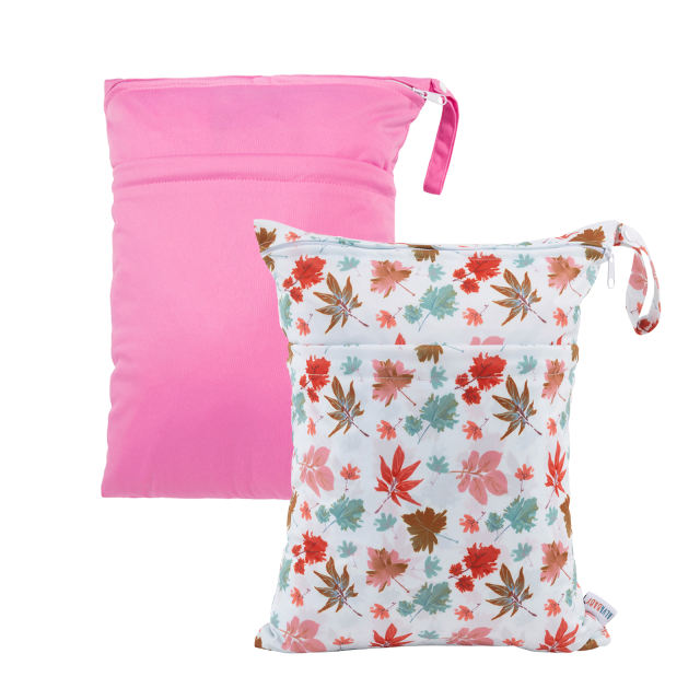(All packs) ALVABABY 2PCS Diaper Wet Dry Bags