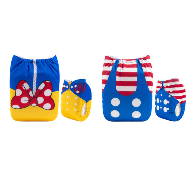 (All Packs)ALVABABY 2PCS Diapers with 2 Microfiber inserts