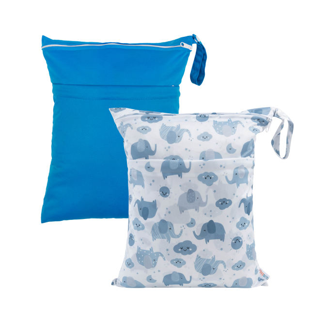 (All packs) ALVABABY 2PCS Diaper Wet Dry Bags