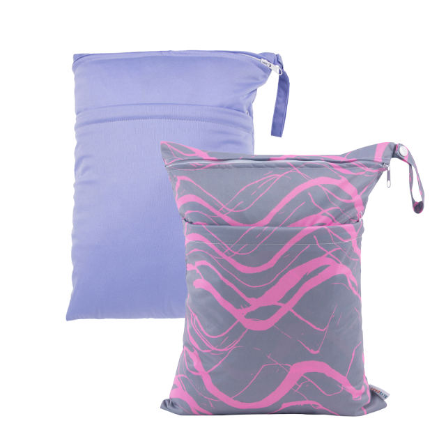 (All packs) ALVABABY 2PCS Diaper Wet Dry Bags