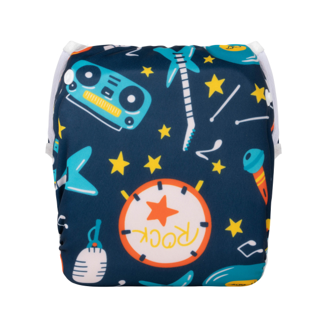 (Fans)ALVABABY One Size Printed Swim Diaper