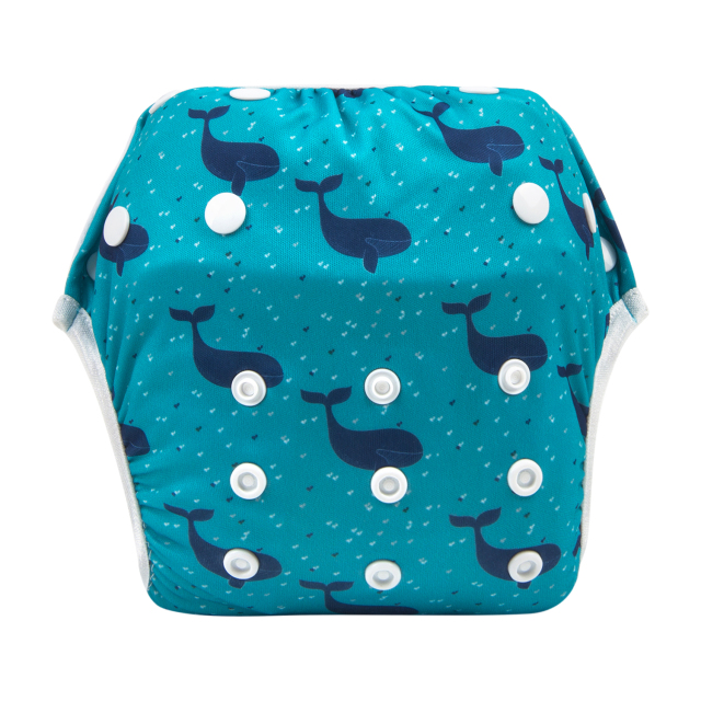 (Fans)ALVABABY One Size Printed Swim Diaper