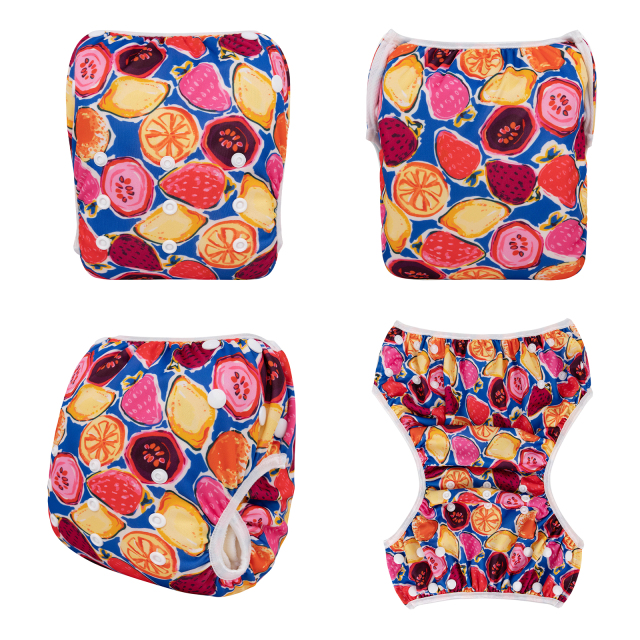 ALVABABY Big Size Printed Swim Diaper-Fruits (ZSW-BS05A)