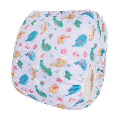 ALVABABY Big Size Printed Swim Diaper-Dolphins (ZSW-BS02A)