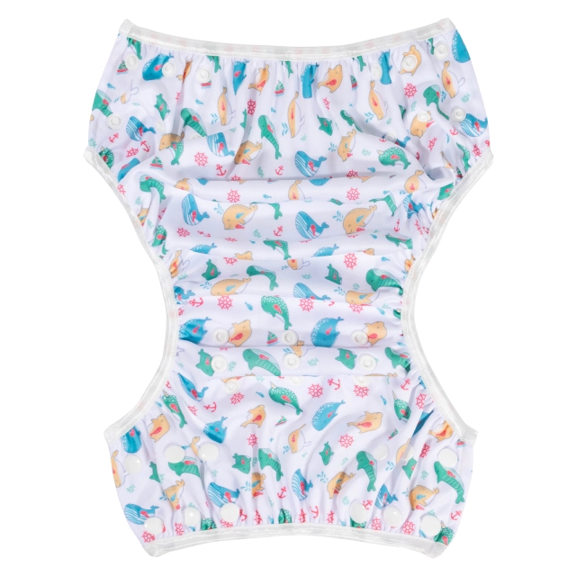 ALVABABY Big Size Printed Swim Diaper-Dolphins (ZSW-BS02A)