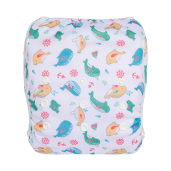 ALVABABY Big Size Swim Diaper Printed Reusable Baby Swim Diaper Large Size-Dolphins (ZSW-BS02A)