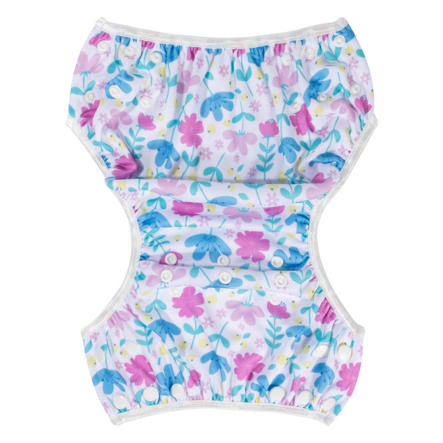 ALVABABY Big Size Printed Swim Diaper-Flowers (ZSW-BS01A)