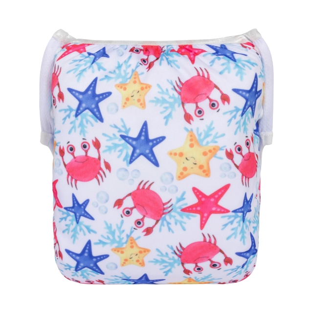 ALVABABY Big Size Printed Swim Diaper-Crab and stars (ZSW-BS03A)