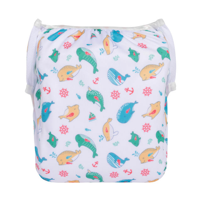 ALVABABY Big Size Printed Swim Diaper-Dolphins (ZSW-BS02A)