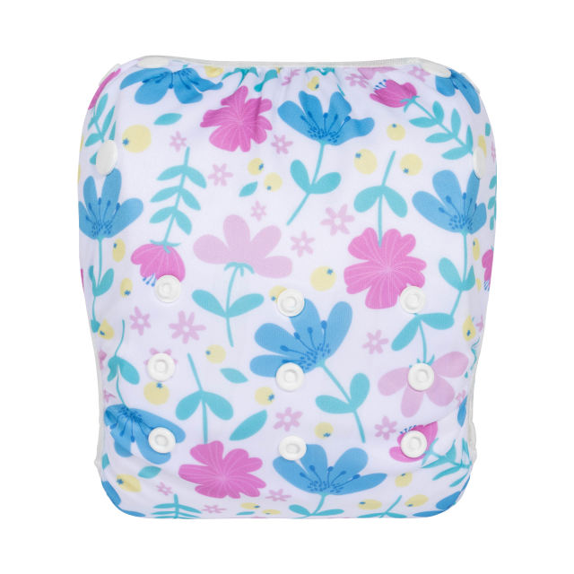 ALVABABY Big Size Printed Swim Diaper-Flowers (ZSW-BS01A)