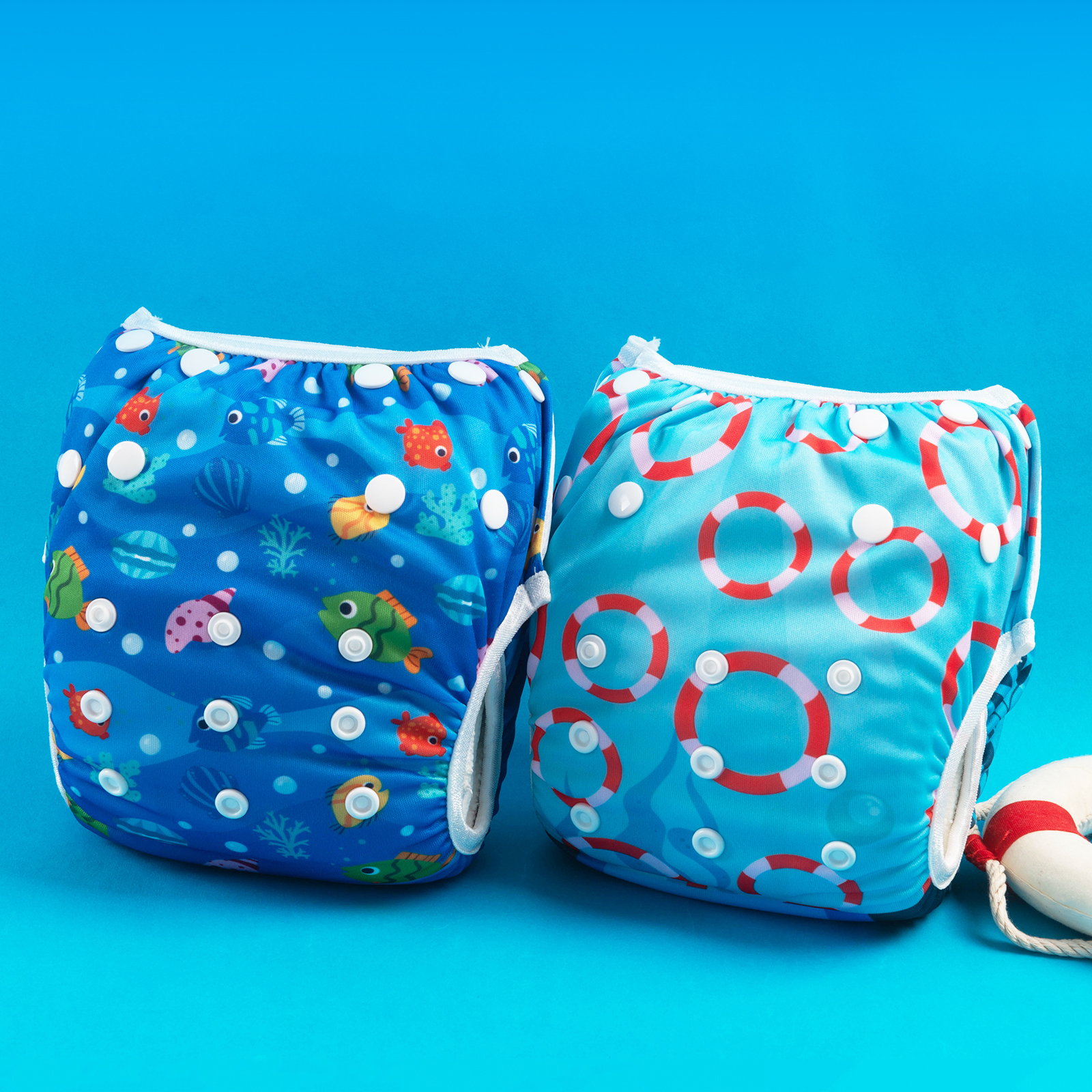 ALVABABY 2PCS Reusable Swim Diaper - Adjustable One Size Swimwear for Infants & Toddlers (2SW-WZ25)