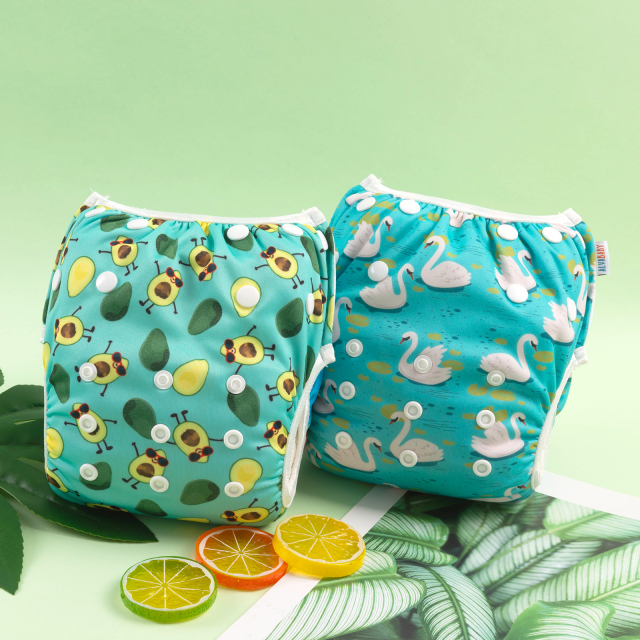 ALVABABY 2PCS Printed Swim Diapers (2SW-WZ26)