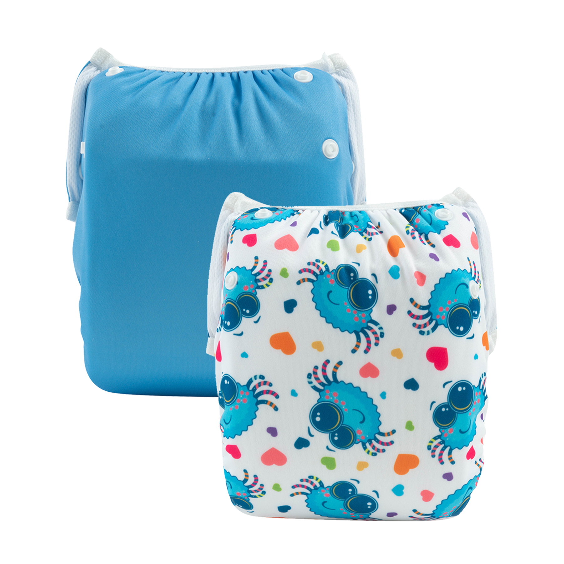 ALVABABY 2PCS Reusable Swim Diaper - Adjustable One Size Swimwear for Infants & Toddlers (2SW-WZ24)