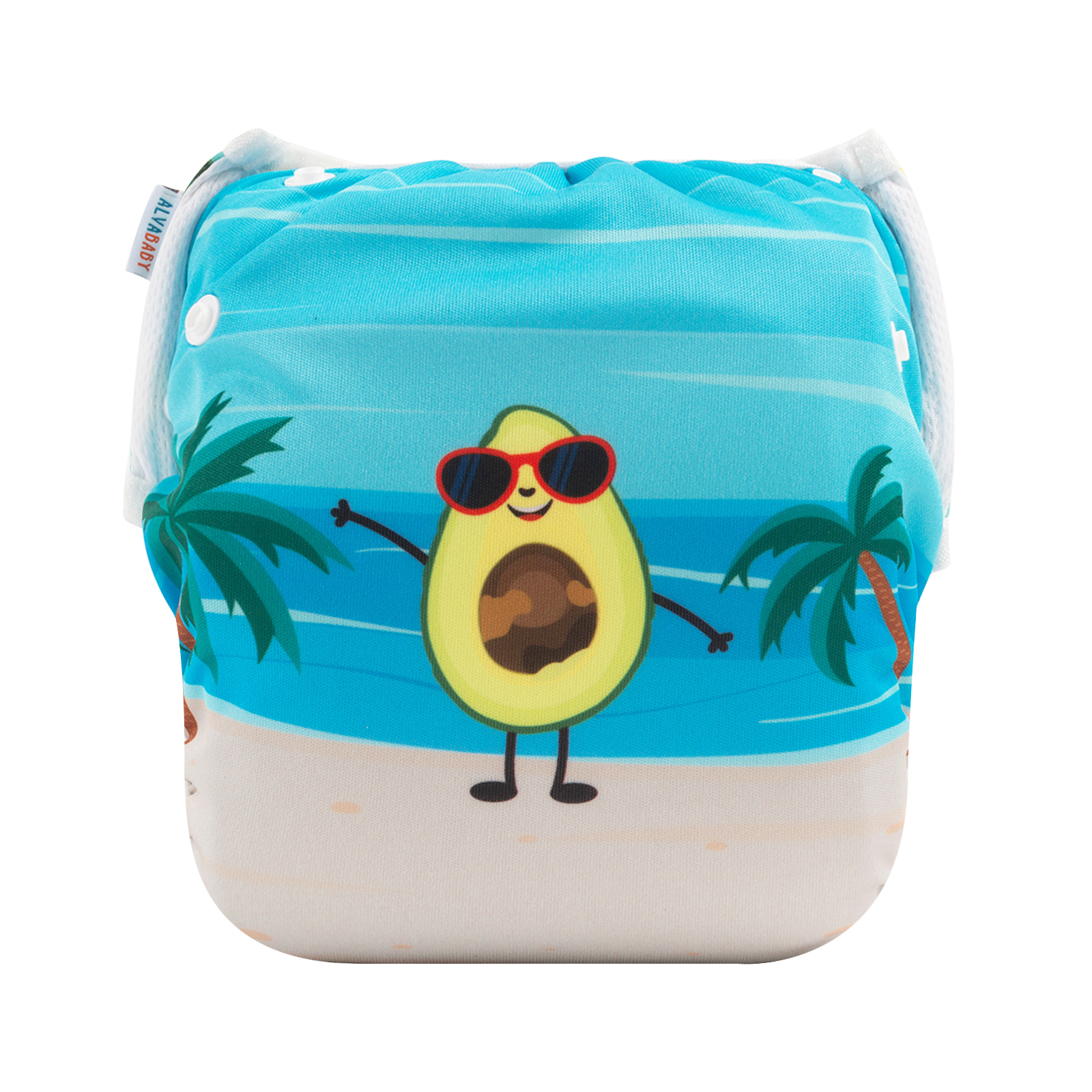 ALVABABY 2PCS Reusable Swim Diaper - Adjustable One Size Swimwear for Infants & Toddlers (2SW-WZ26)