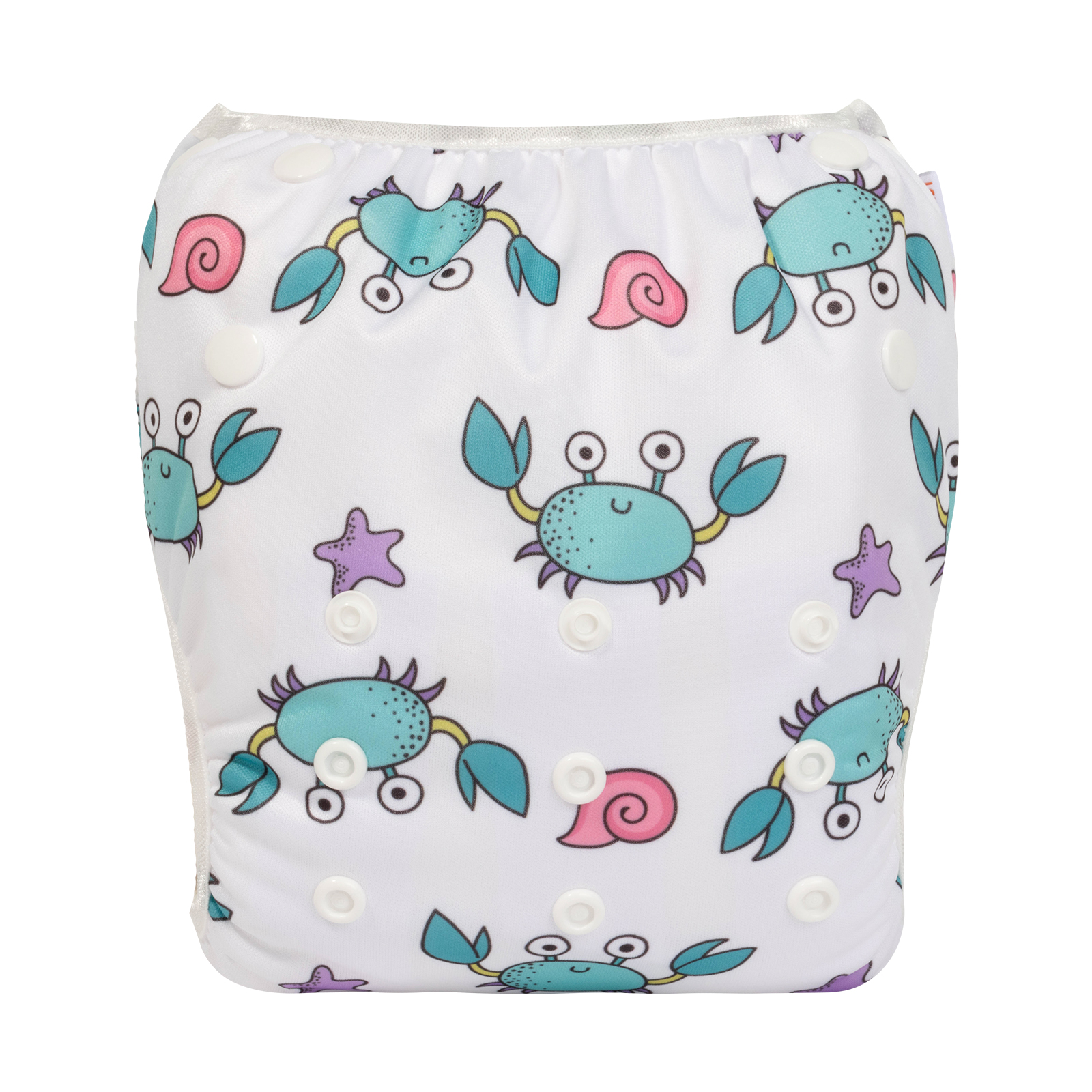 ALVABABY Reusable Swim Diaper - Adjustable Large Size Swimwear for Infants & Toddlers (Crab, ZSW-H192A)
