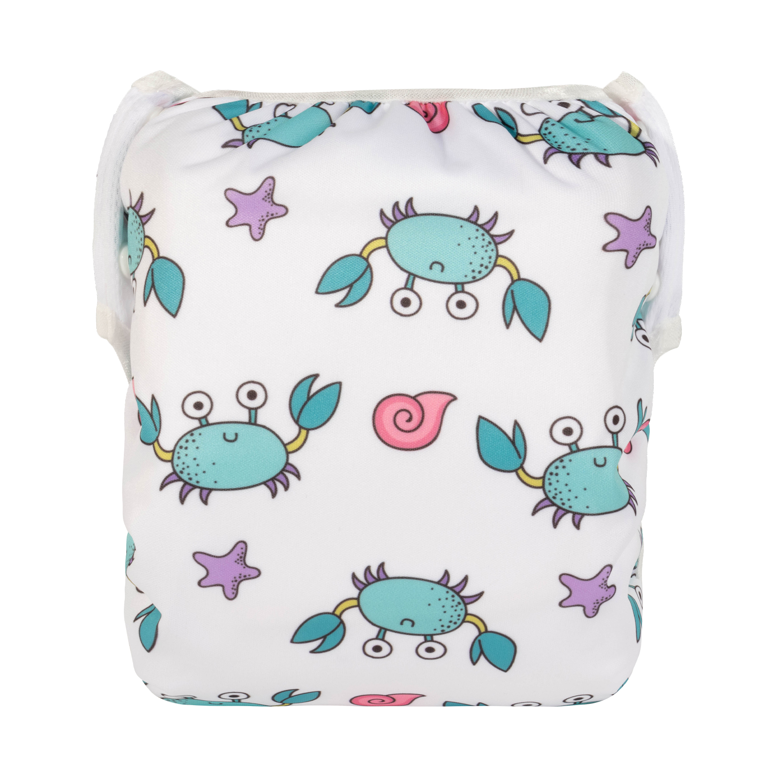 ALVABABY Reusable Swim Diaper - Adjustable Large Size Swimwear for Infants & Toddlers (Crab, ZSW-H192A)