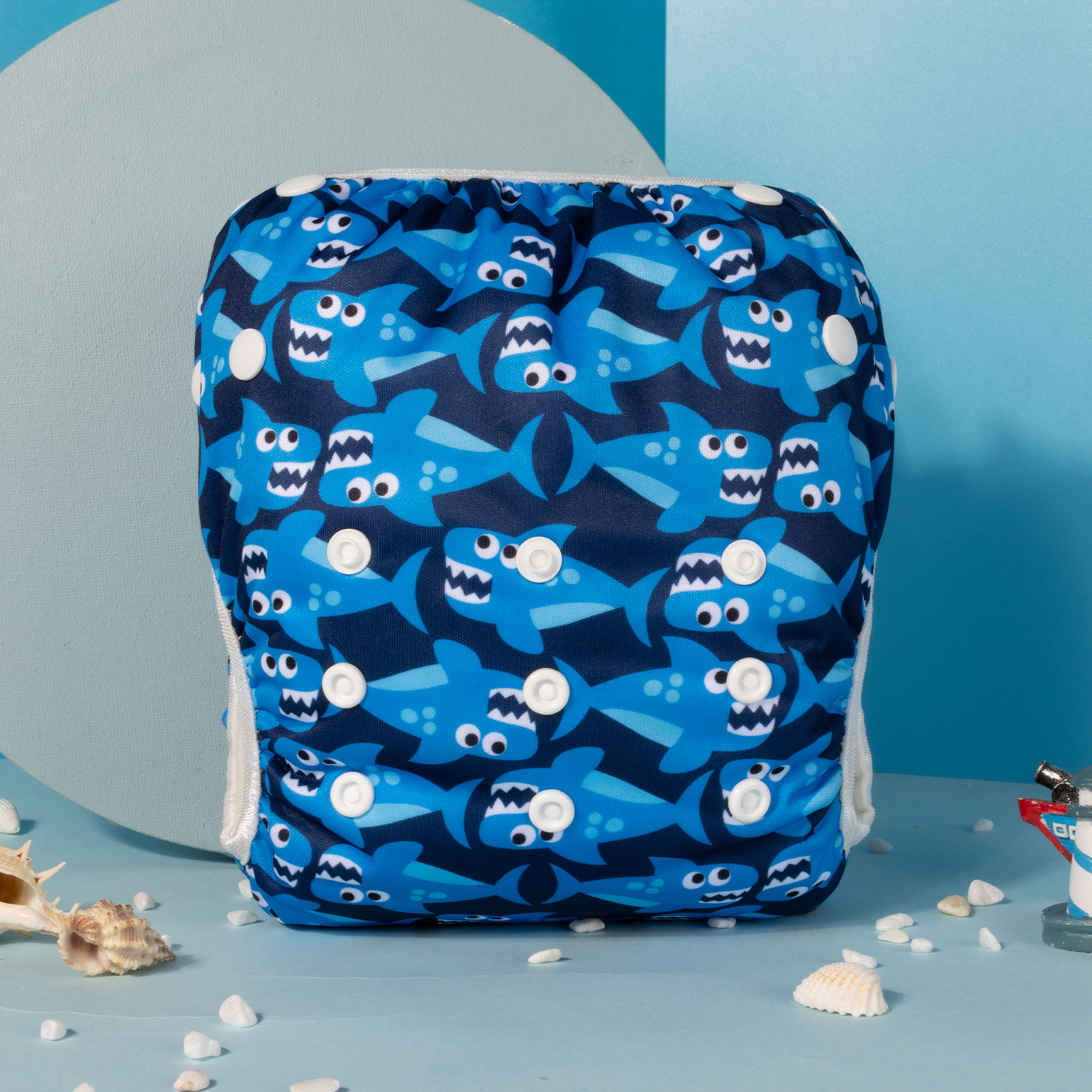 ALVABABY Big Size Swim Diaper Printed Reusable Baby Swim Diaper Large