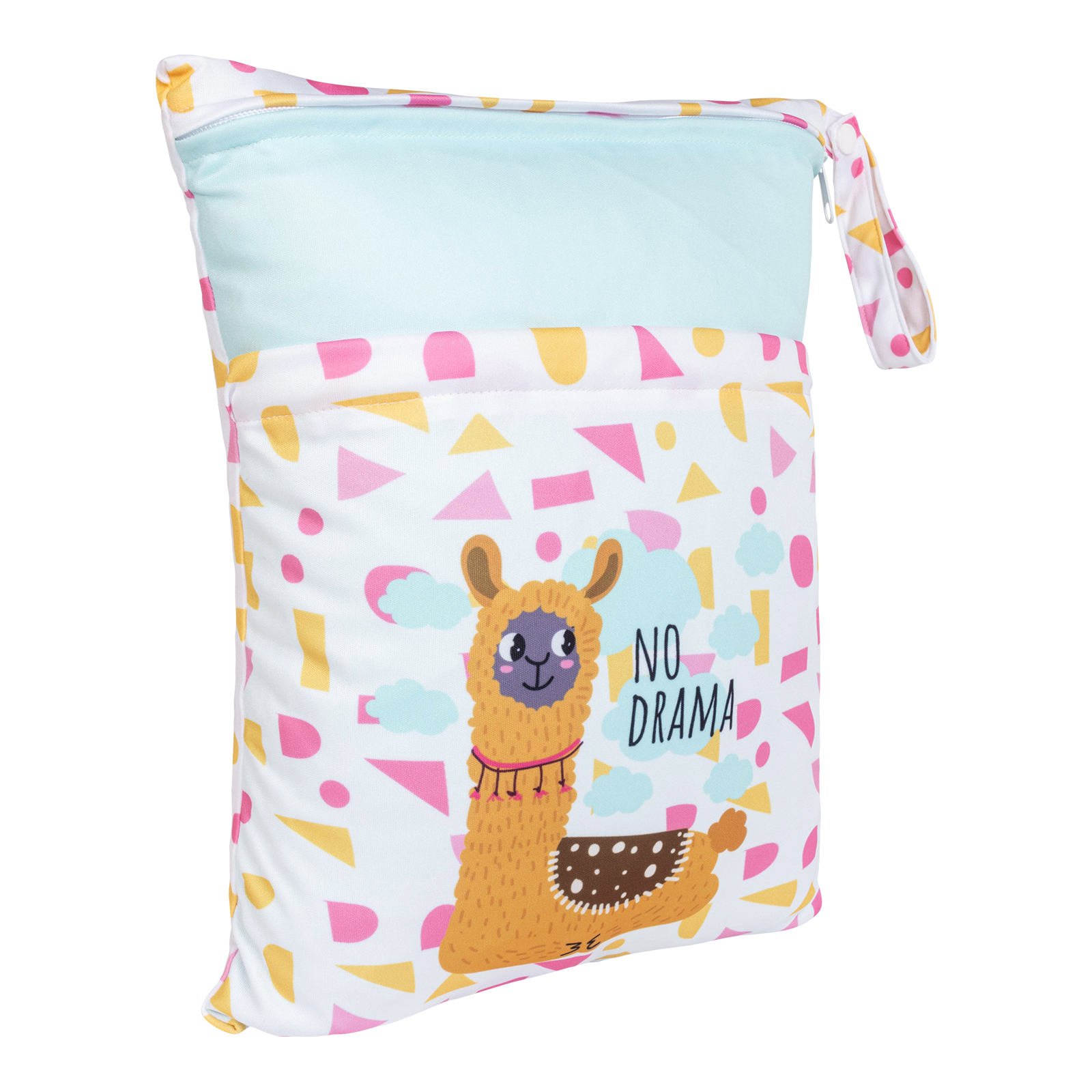 ALVABABY Diaper Wet/Dry Bag Waterproof Reusable with Two Zippered Pockets for Cloth Diapers, Swimsuits, Travel, and Gym (L-YDP164A)