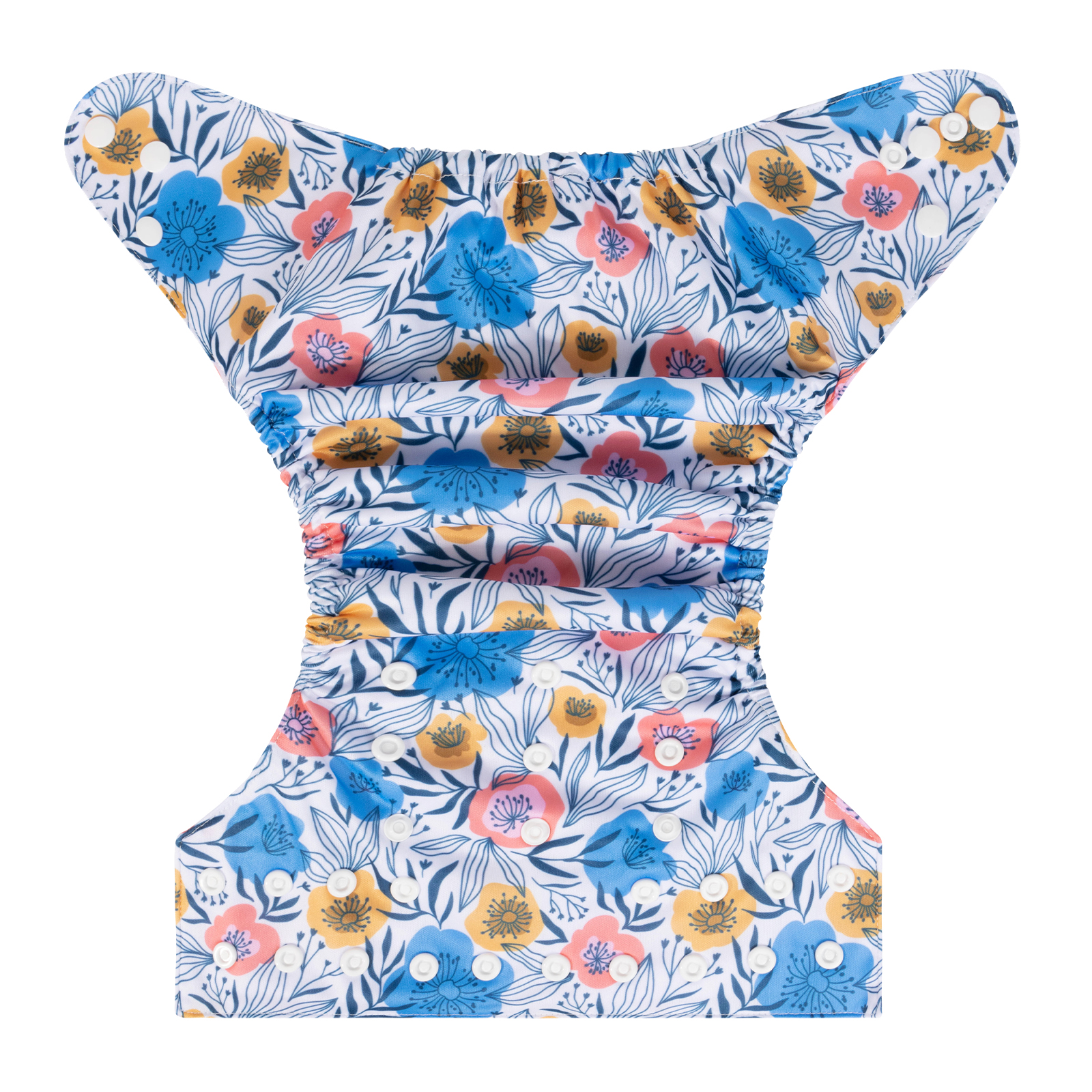 ALVABABY Print Cloth Diaper - One Size Adjustable Washable & Reusable Diaper for Babies and Toddlers (Flowers, H432A)