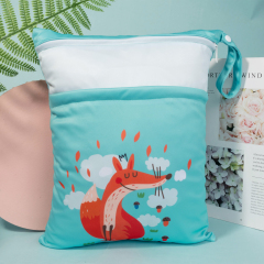 ALVABABY Diaper Wet Dry Bag with Two Zippered Pockets (L-YDP166A)